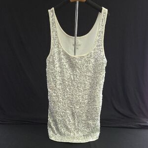 Old Navy Cream Sequin Tank Top